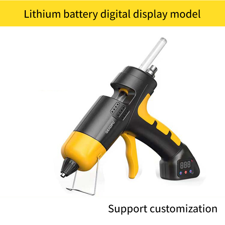 Wholesale adjustable digital display glue gun glue stick Lithium electric hot melt glue gun