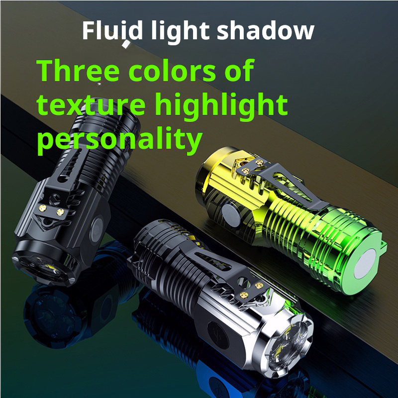 Little monster flashlight with strong light and super bright mini flashing strong magnetic abs with pen clip small flashlight