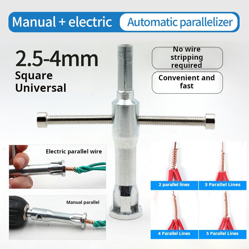 Electrician wire stripper for wire stripping and twisting tools