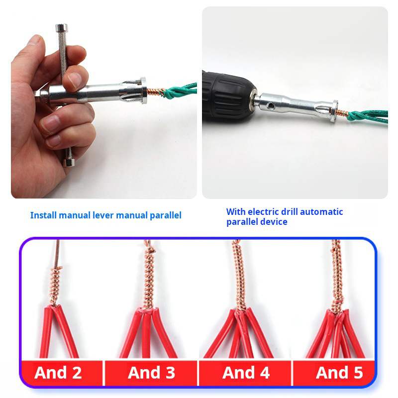 Electrician wire stripper for wire stripping and twisting tools