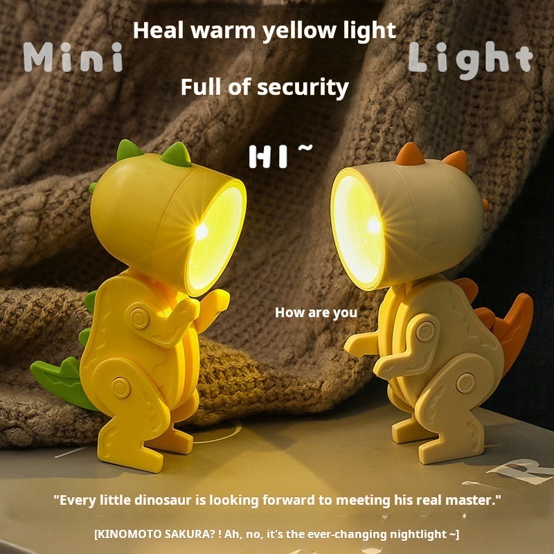 New DIY Cartoon Mini Night Light Cute Ornament Desktop Folding Ins Table Lamp Girly Heart Children's Gift