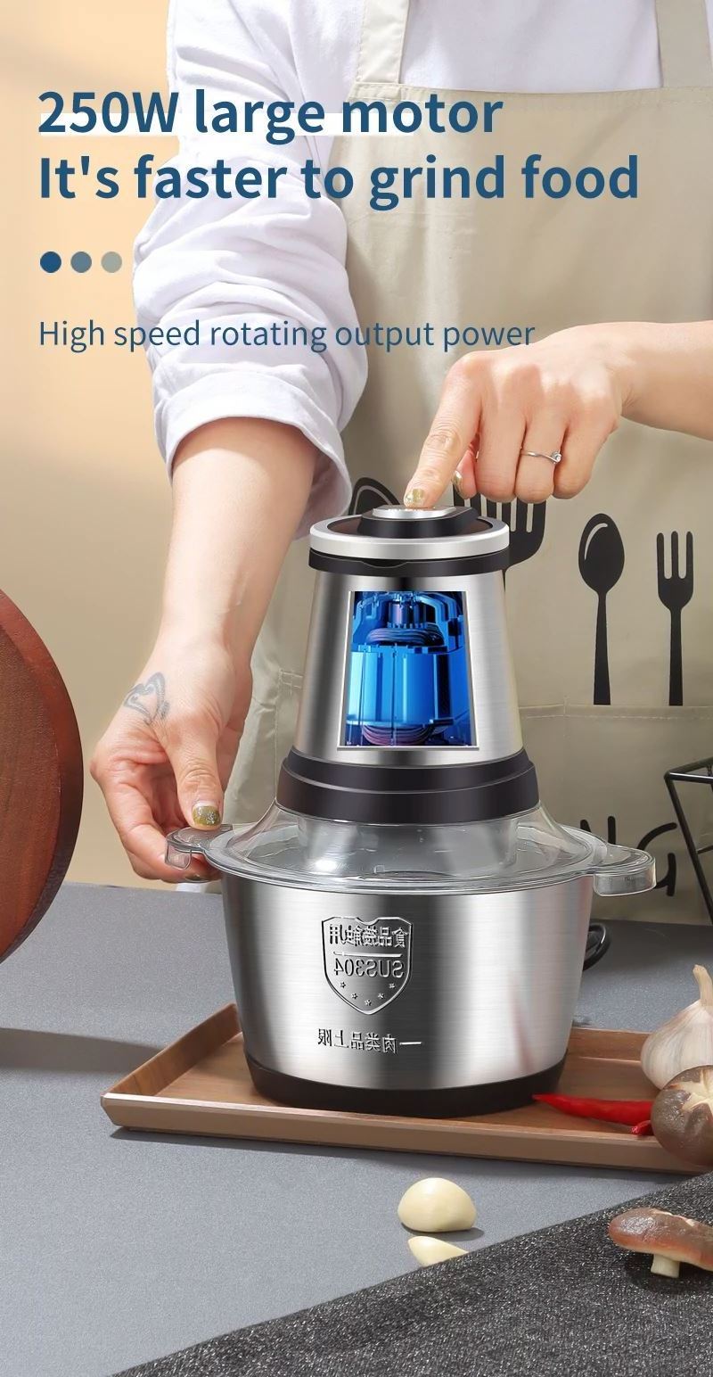 9 Speed Bowl Processor 2.2L Glass 2 Cup Stainless Steel Motor Unit Sharp Blade, Blender Grinder food chopper/