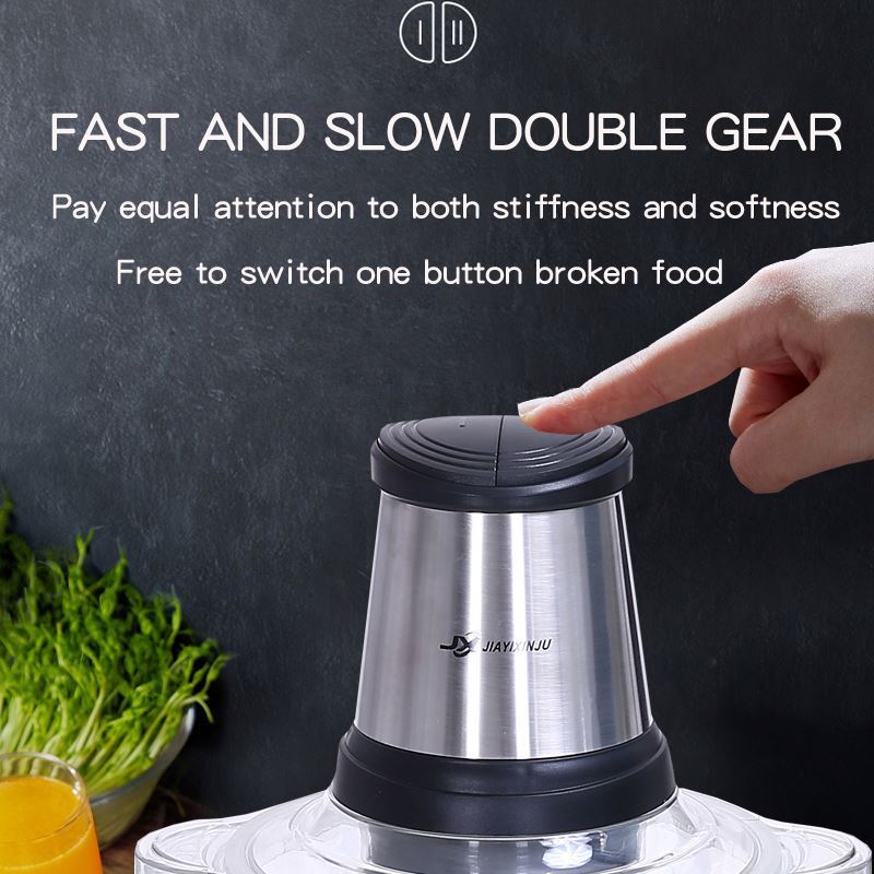 meat grinder bowl, size glass chopper food vegetables small 2l fruits stainless nuts steel electric for processor/