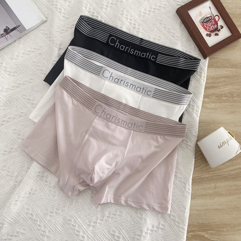 2022 Wholesale Custom Logo Modal cotton Fabric Solid Color Breathable Boxer Short Underwear Men'S Panties