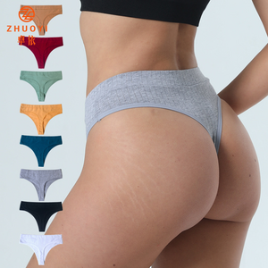 Cotton Thongs Fitness Stretch Underwear Sports G String Plus size underpants women seamless sports thong sexy g-string ladies