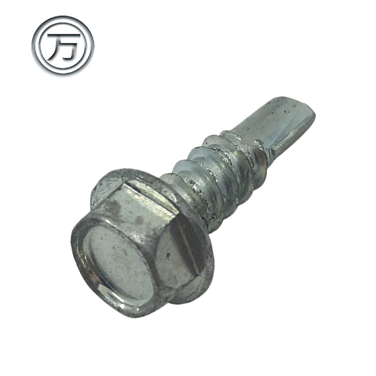 Steel self drilling wafer head rubber washer screw