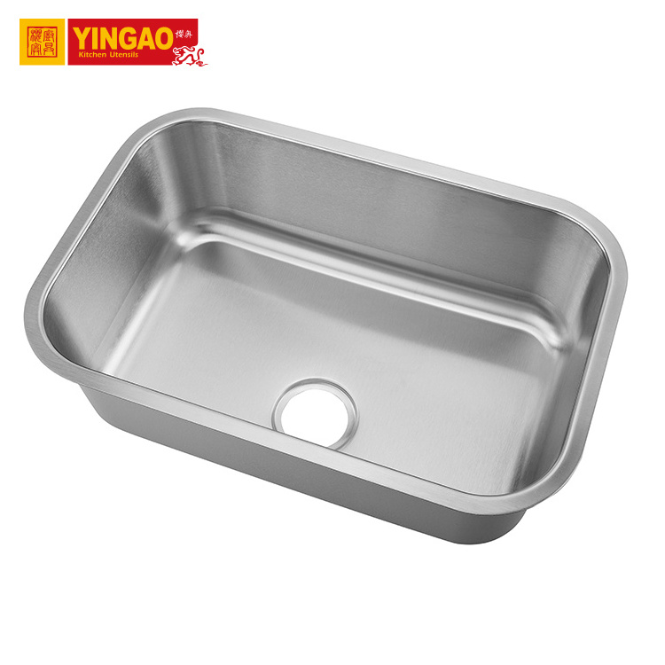 2718 Modern Design upc single bowl  undermount kitchen SUS304 stainless steel sink