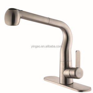 Long neck flexible hose CUPC Polished Chrome single handle kitchen faucet