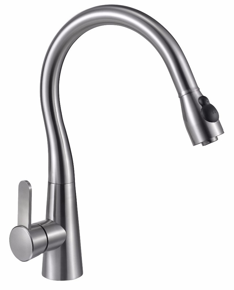 Kitchen Appliance Pull Out Flexible 304 Stainless Steel Faucet