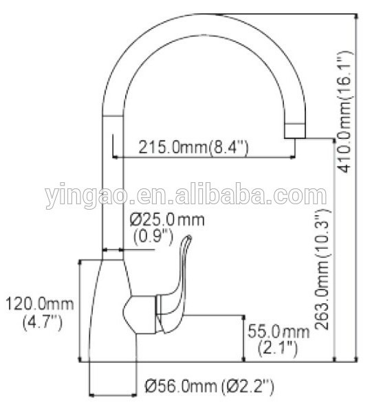 Factory Supply UPC Stainless Steel 304 Kitchen Sink Faucet