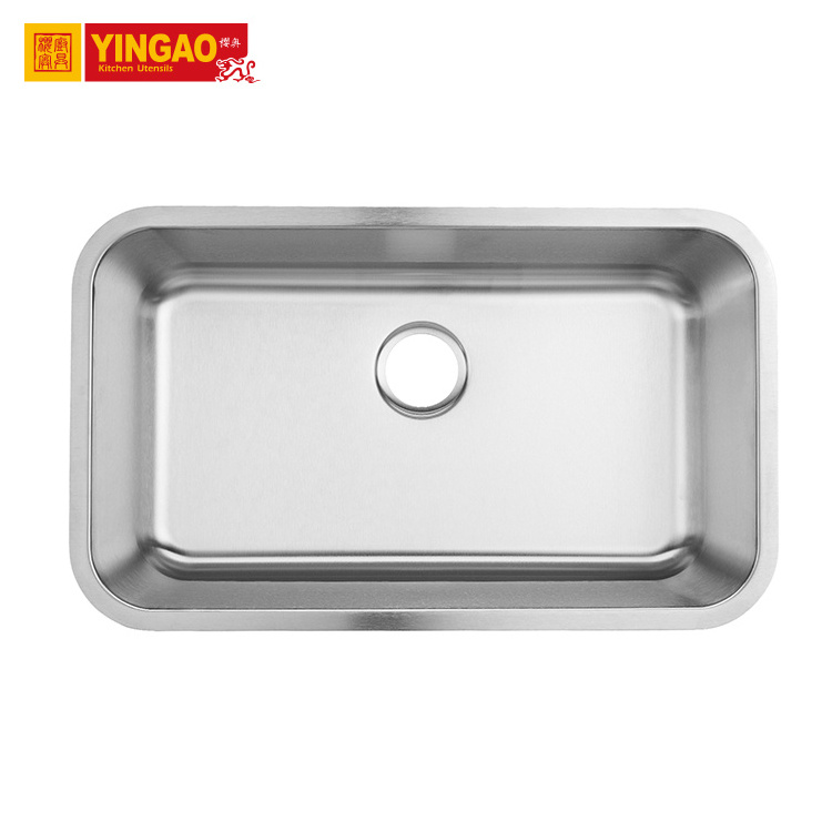 2718 Modern Design upc single bowl  undermount kitchen SUS304 stainless steel sink