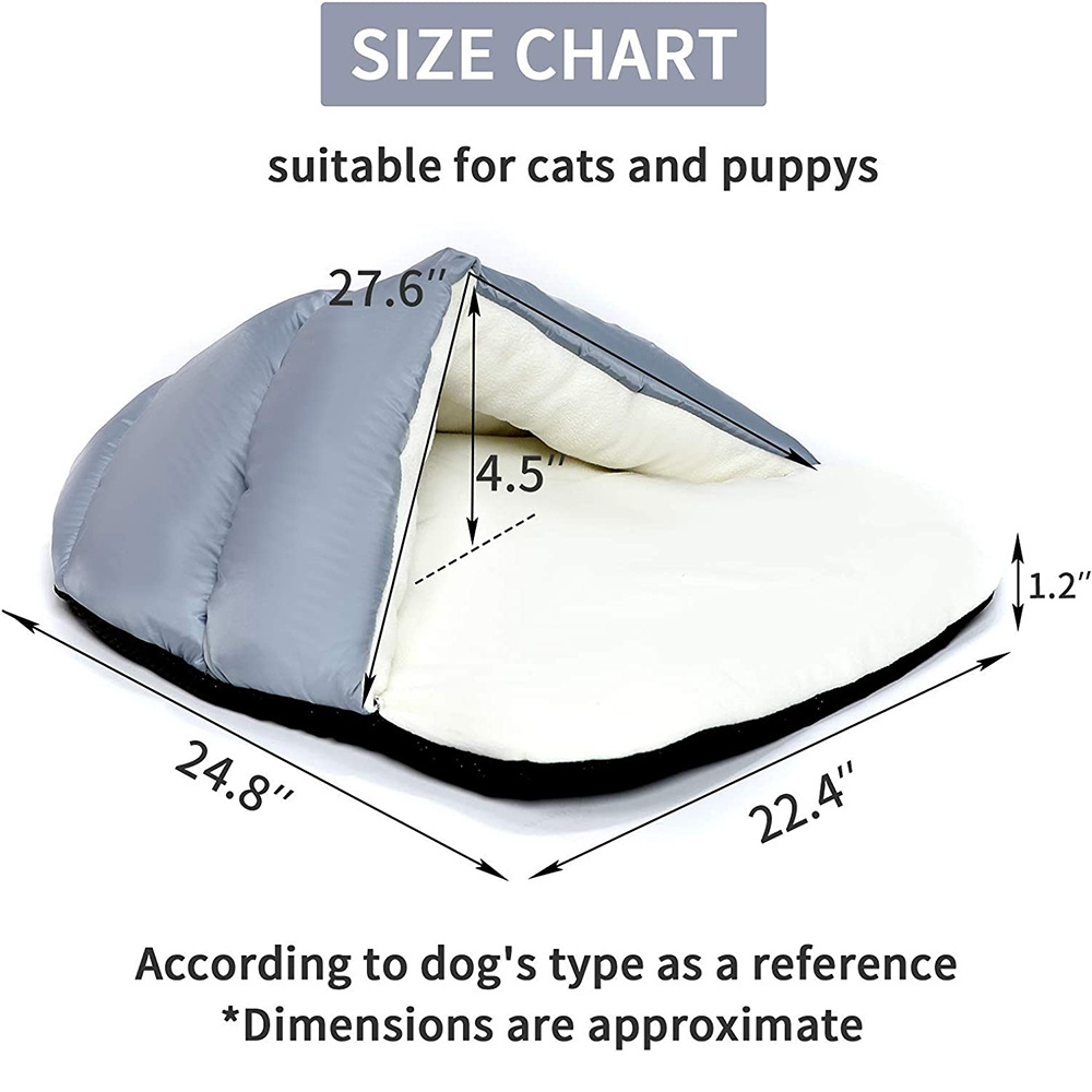 1265 Dog Cat Pet House Cave Ultra Soft Polar Fleece Waterproof Surface Bottom Washable Giant Croc Shoe Shape Pet Bed