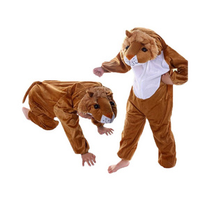 5080 Lion Plush Halloween Party Costumes Children Kids Animal Lion Jumpsuit Boy Girl Kids Animal Costumes