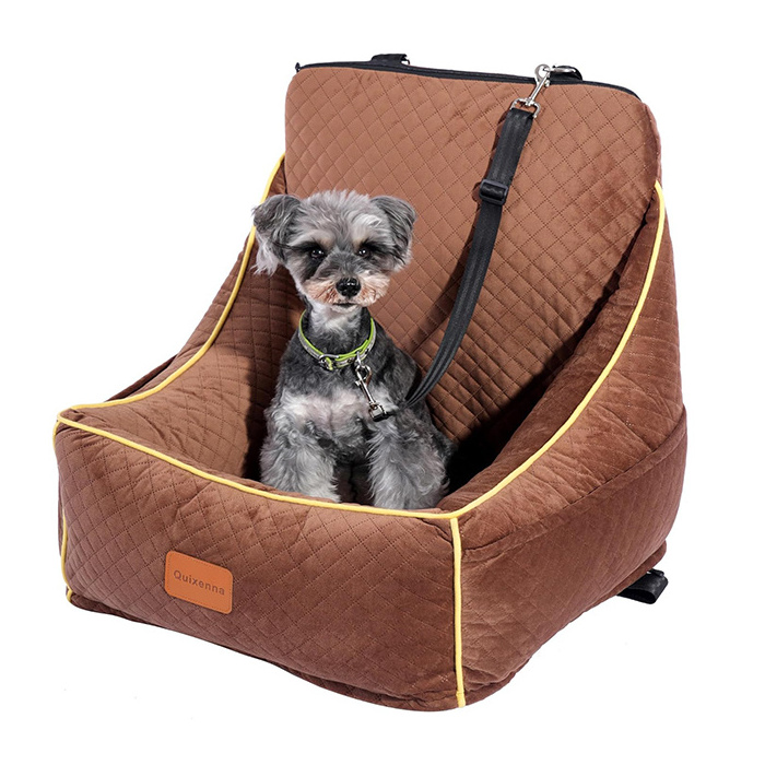 Y043 Luxury Thickened Memory Foam Filling Washable Pet Dog Cat Car Seat Travel Bed Dog Hammock for Car