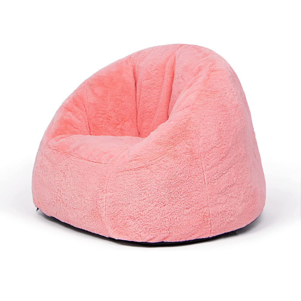 5599 Wholesale Small Mini Bean Bag Sack Chair Foam Filling Removable Machine Washable Cover Faux Fur Custom Soft Chair