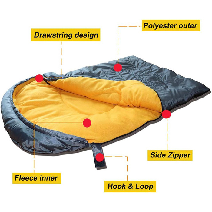 Y175 Waterproof Warm Packable Dog Bed for Travel Camping Hiking with Storage Bag Pet Sleeping Bag