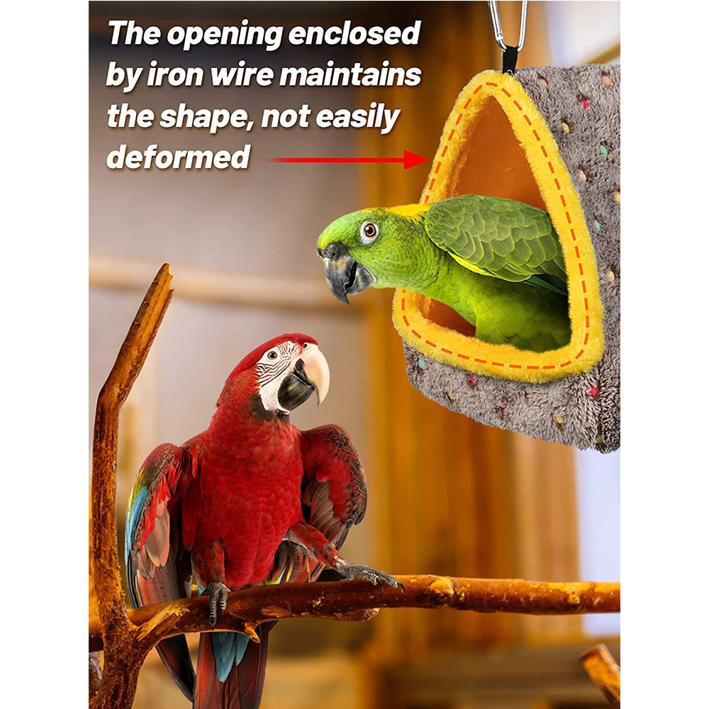 Wholesale Large Winter Warm Bird Nest House Comfortable Bird Bed Soft Mat Hanging Hammock Macaws Parrots Plush Bird Nest Swing