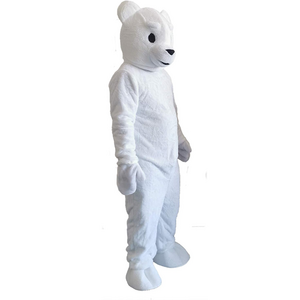 Custom Halloween Polar Bear Mascot Costume Character Cloth Adults Cute Plush White Polar Bear Mascot Costume Cartoon Character