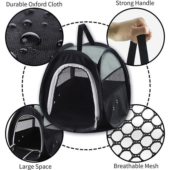 Y065 Foldable Pets Bag Lightweight Breathable Travel Carrier Parrot Cage Portable Bird Carrier Backpack