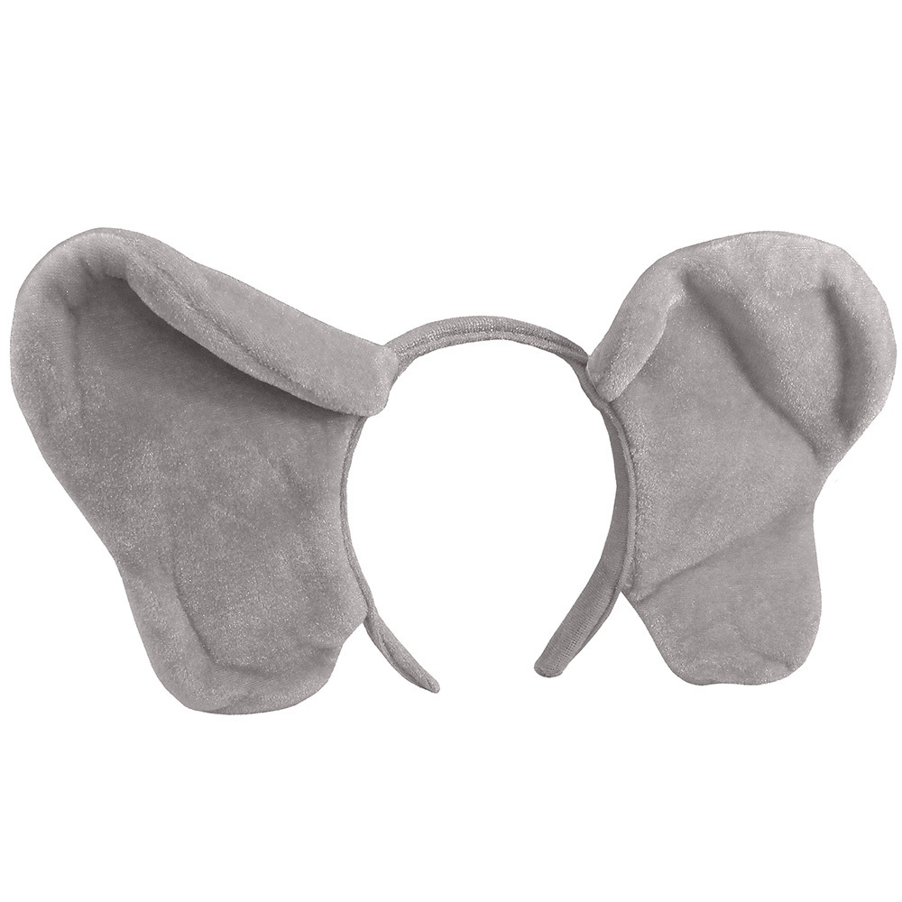 1526 Adult Child Plush Jumbo Elephant Ears Headband Tail Costume Accessory Set Plush Animal Costume for Adult