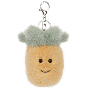 Lovable Animated Fruit Stuffed Key Chain Plush Pineapple Cute Keychain for Children Backpack Purse