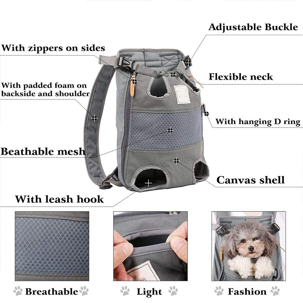 5488 Dog Legs Out Front Facing Pet Carrier Backpack Airline Approved Hands Free Cat Travel Bike Motorcycle Pet Bag Carriers