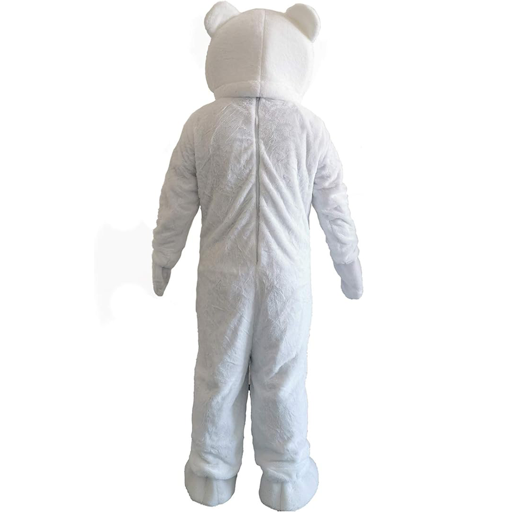 Custom Halloween Polar Bear Mascot Costume Character Cloth Adults Cute Plush White Polar Bear Mascot Costume Cartoon Character