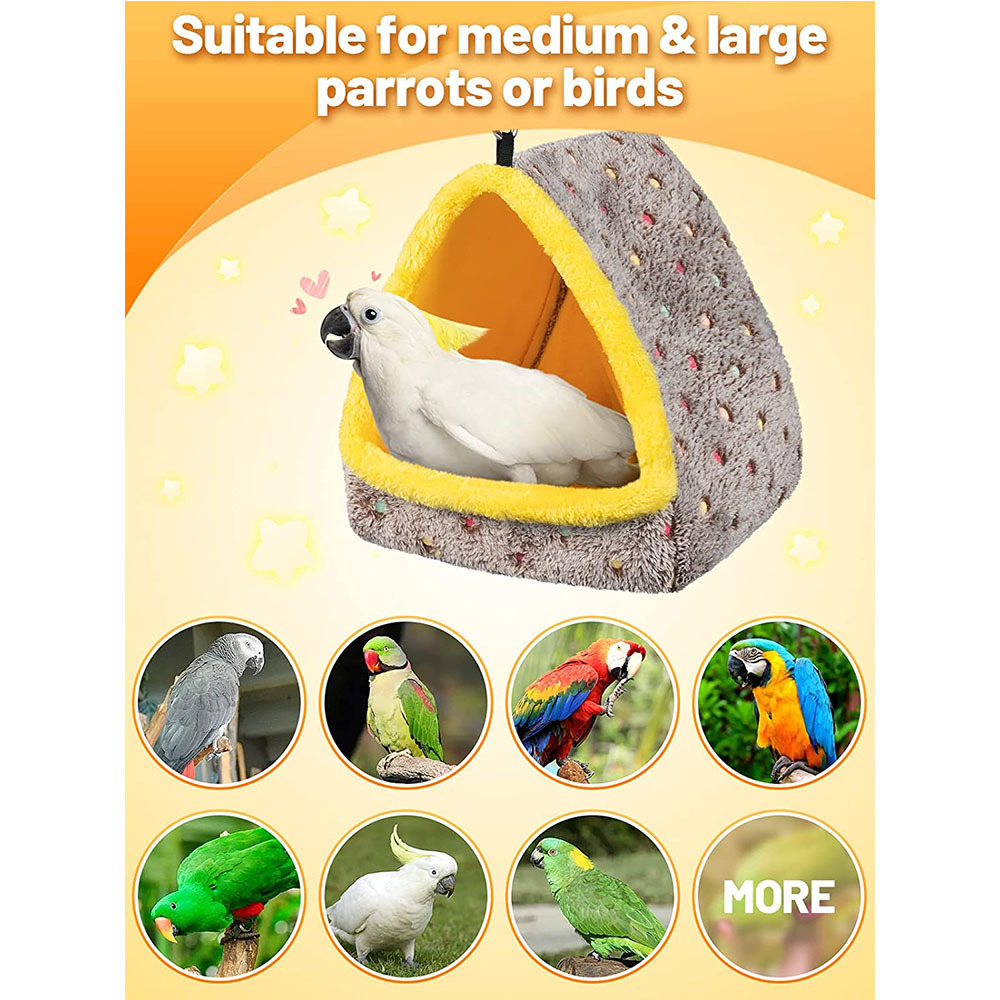 Wholesale Large Winter Warm Bird Nest House Comfortable Bird Bed Soft Mat Hanging Hammock Macaws Parrots Plush Bird Nest Swing