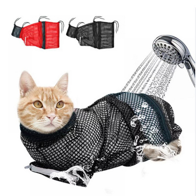 949 Anti Scratch&Bite Cat Bathing Bag Pet Grooming Products Durable Mesh Fabric Adjustable Bathing Bag for Cat