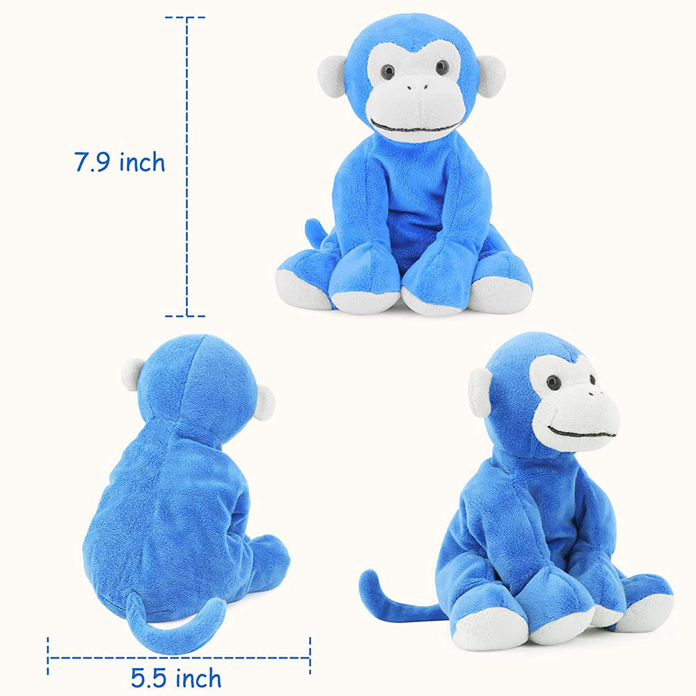 2044 Blue Monkey Stuffed Animal dragapult plush Doll Soft Cute Monkey Toy for Kids Birthday Gift monkey plush toy