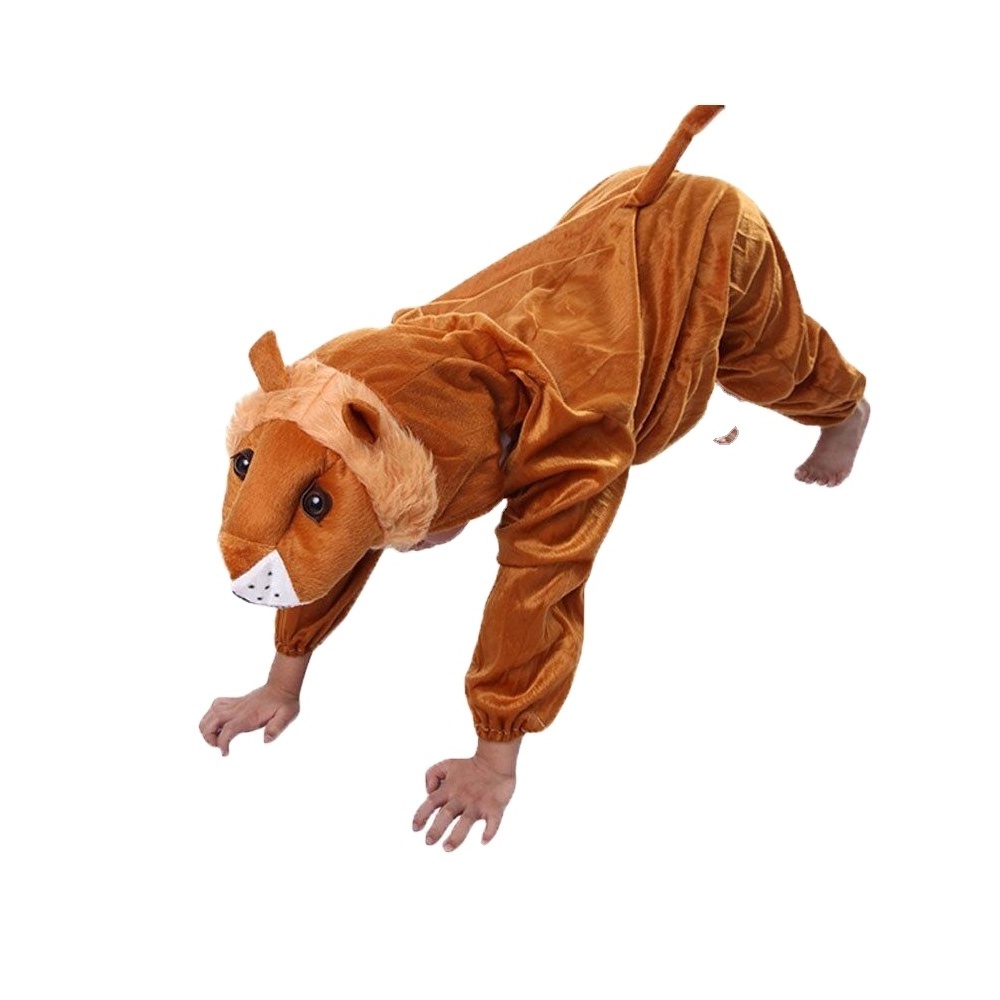 5080 Lion Plush Halloween Party Costumes Children Kids Animal Lion Jumpsuit Boy Girl Kids Animal Costumes