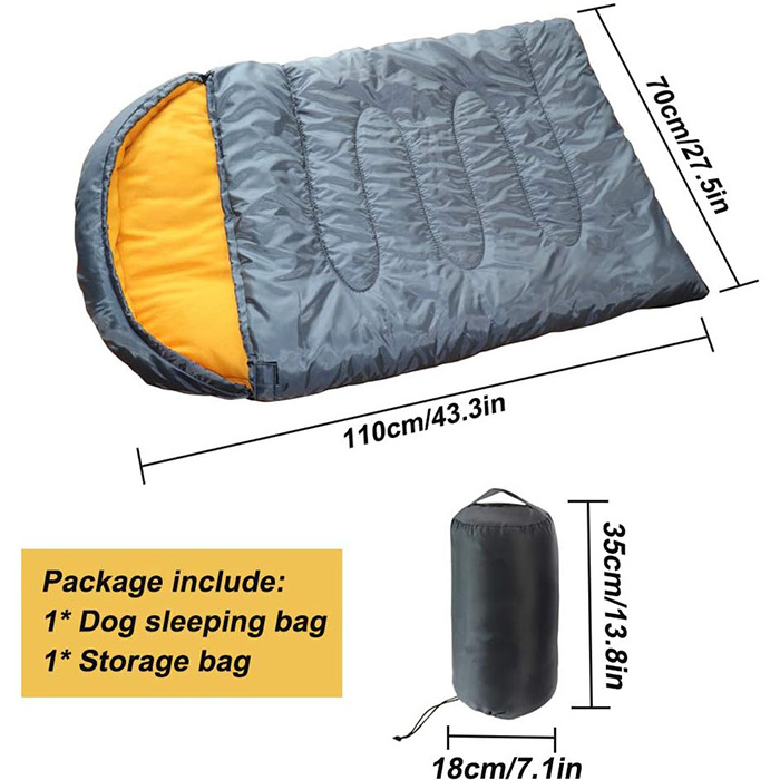 Y175 Waterproof Warm Packable Dog Bed for Travel Camping Hiking with Storage Bag Pet Sleeping Bag