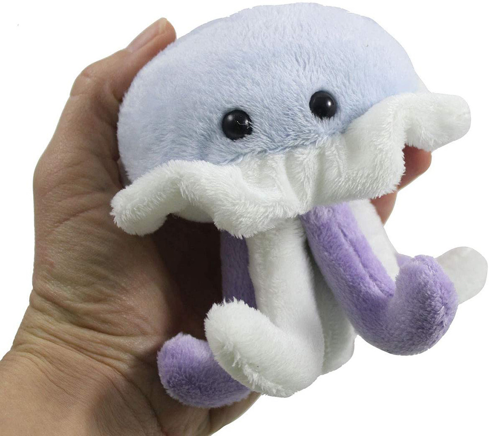 2451 4.5 Inches Soft Plush Jellyfish Stuffed Animal Toy Suitable For Kids learn to recognize Ocean Aquatic Animal Jellyfish Toy