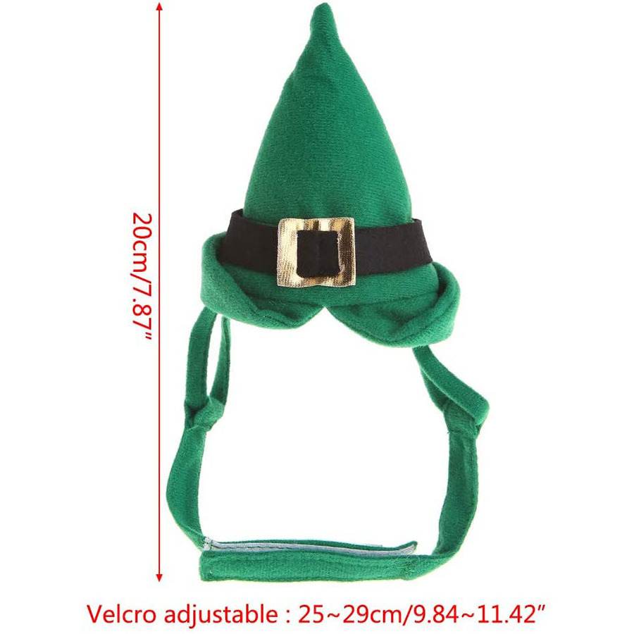 C878 2024 Pet Dog Christmas Wear Wizard Hat With Elastic Strap Cosplay Party Costumes Accessories Dog Wizard Hat