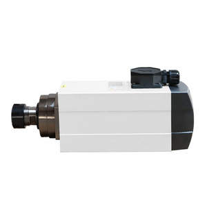 Square Air-cooled CNC machine tool spindle  300hz 18000rpm  6kw  Motor  Dc motor   4pcs Bearing Air Cooled Spindle