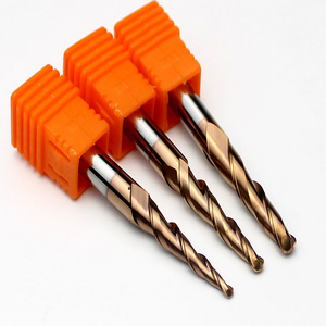 YingBa CNC Wood Router Bits 2 Flute fresa 4/6/8mm Durable Carbide Alloy Taper Ball Nose End Mill Milling Cutter for Wood Carving