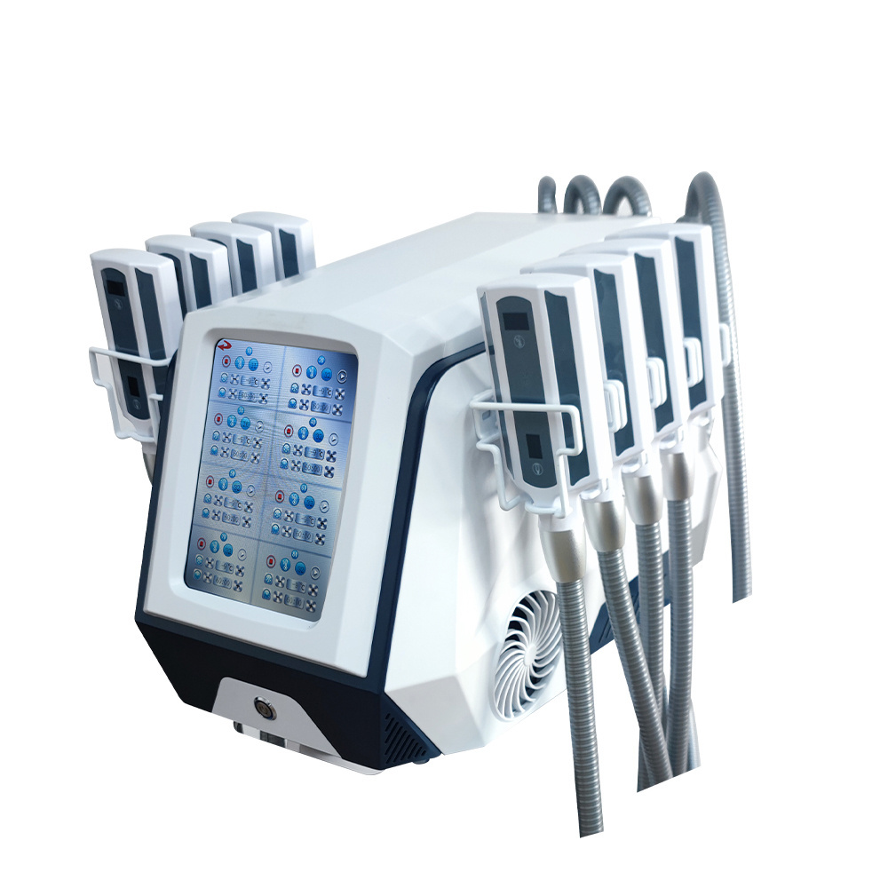 Portable 8 Cryo Plates Non Invasive Cryolipolysis Machine Body Slimming Non-vacuum Cryolipolysis Fat Freezing Machine