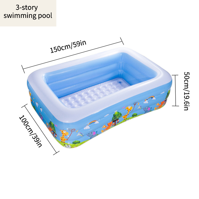 Piscine custom logo pvc transparent small clear baby indoor swimming mini outdoor inflatable pool