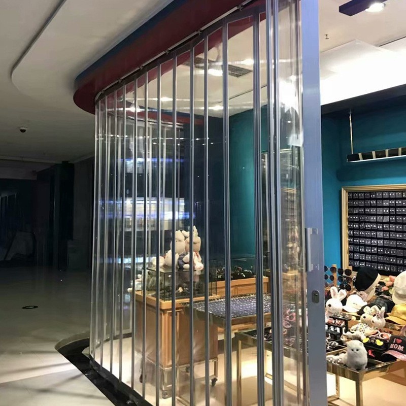 New design Hot Sale Transparent Crystal Slat Shop Front Polycarbonate Rolling Shutter Door