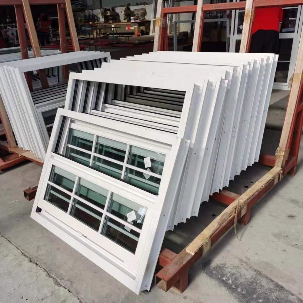 double glazing glass double hung window with flymesh