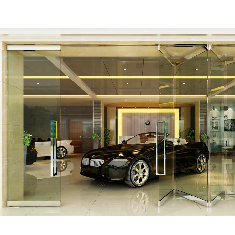 Transparent Outdoor Weatherproof Bifold Aluminum Glass Soundproof Modern bi folding door