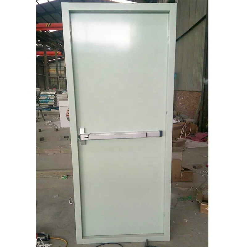 emergency exit panel door steel fire proof door with panic push bar