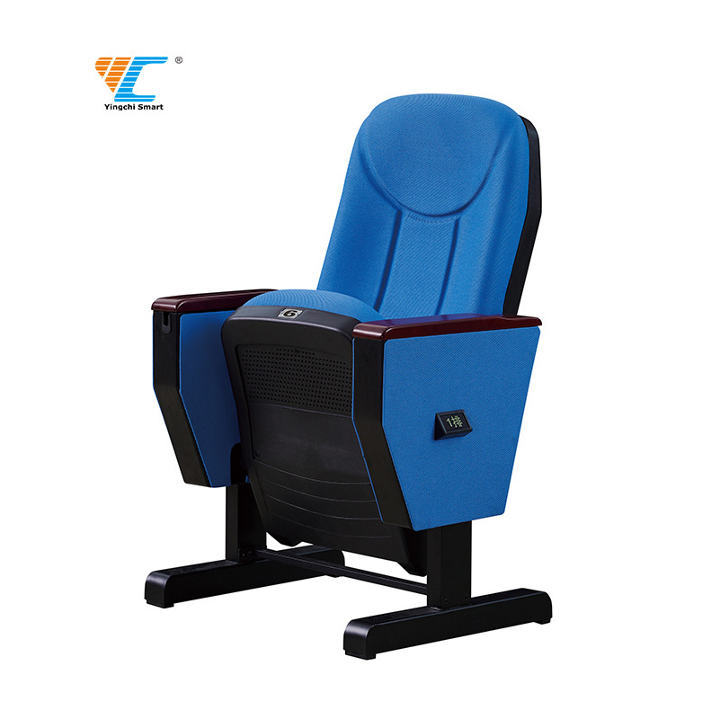 Durable Free Standing Movable Theater Auditorium Chair Seat With Writing Table Asientos de teatro Silla de auditorio