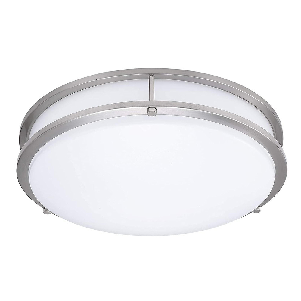 ETL 10 Inch 12 Inch 18W 24W 5CCT Selectable 2700K-5000K LED Double Ring Flush Mount Ceiling Light Fixture