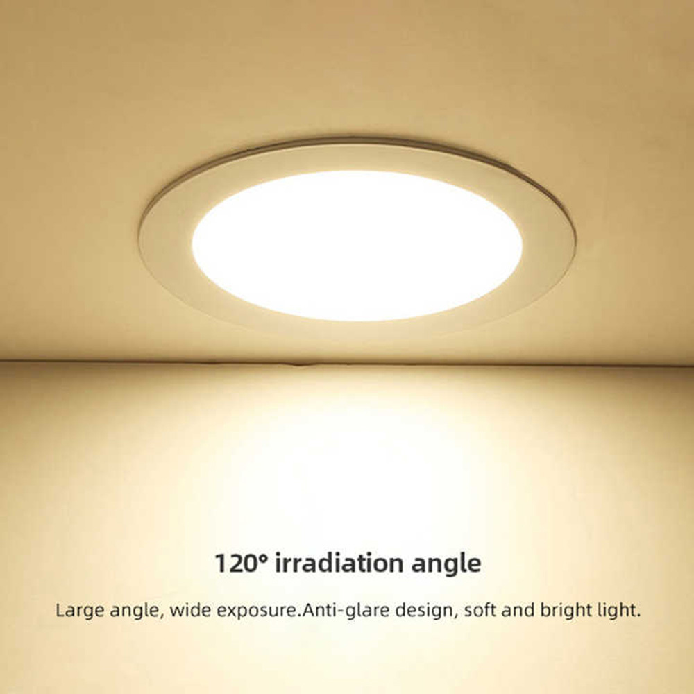 ETL 5CCT 4 Inch 9W 6 Inch 12W Dimmable Recessed Downlight Flat Led Panel Light for Home Office Lighting