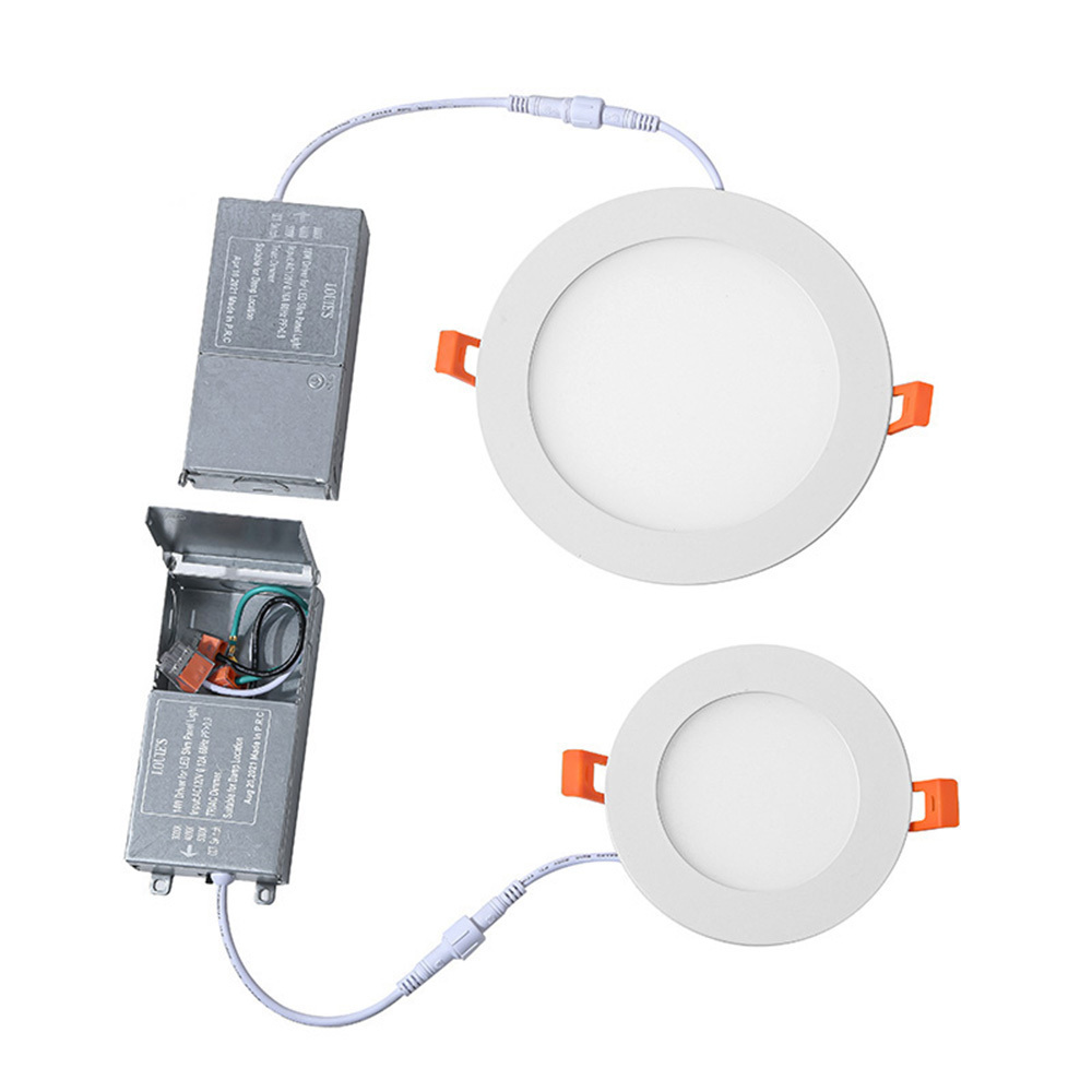 5CCT 9W 12W Round Dimmable Recessed ETL Flat Led Panel Light for Supermarket Office Hospital Home