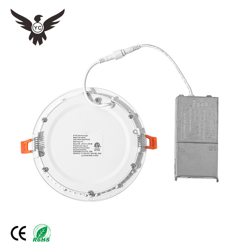 Round Lamp 12W 120vac Smd 220V Recessed Low Profile Down Lights 1200lm ETL Led Ceiling Light Modern 80 ABS Home Office YC 1200