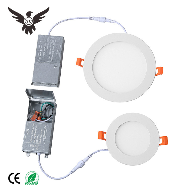 Round Lamp 12W 120vac Smd 220V Recessed Low Profile Down Lights 1200lm ETL Led Ceiling Light Modern 80 ABS Home Office YC 1200