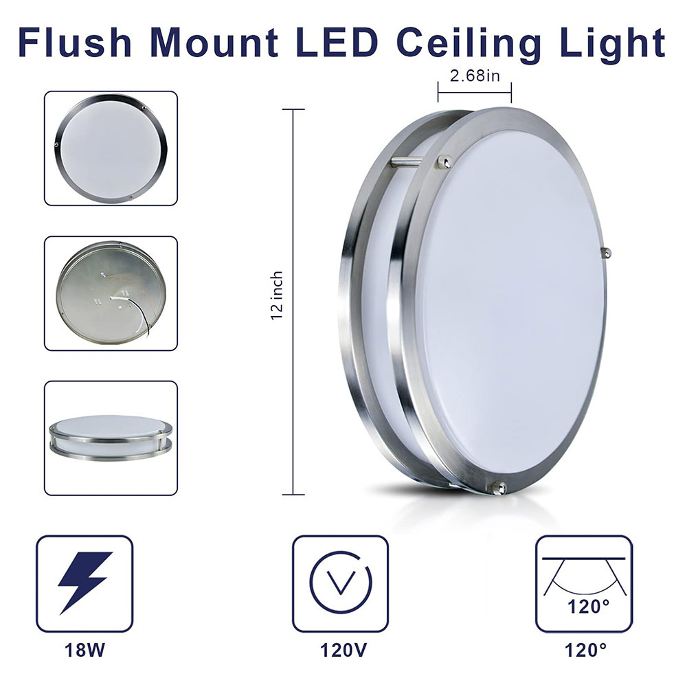 10 inch 12 inch White Acrylic Shade North American Hot Selling ETL LED Surface Mount Ceiling Lights