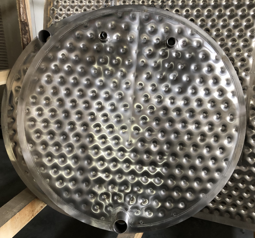 Custom Laser Welding Stainless Steel Pillow Plate Heat Exchanger For Milk Food And Beverage